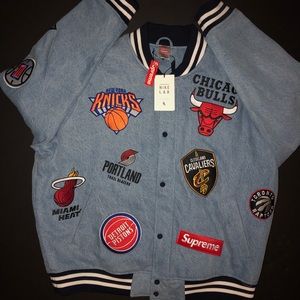 Supreme/Nike NBA Warm Up Denim Jacket